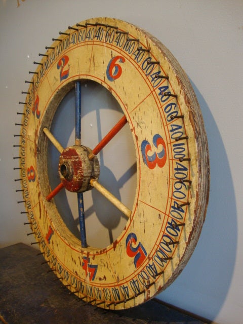 20th Century Painted Game Wheel