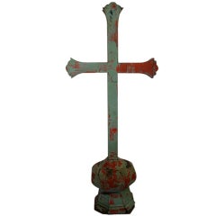 Painted Coppper Quebec Cross