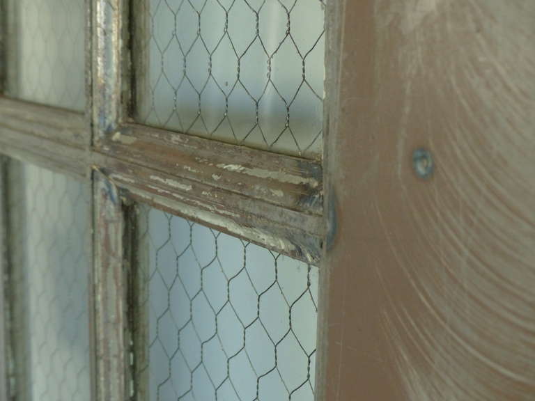 Steel French Doors/Wire Mesh Glass at 1stDibs wire mesh glass door