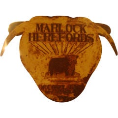 Steel Marlock Herefords sign