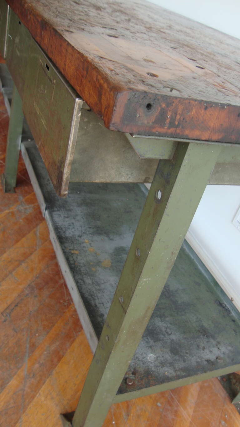 vintage industrial kitchen island