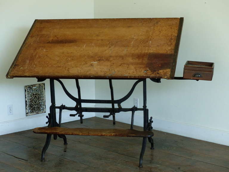 Drafting Desk with Side Drawer