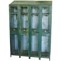 Antique Painted Gym Lockers