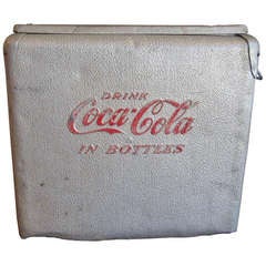 Vintage Aluminum Coke Cooler