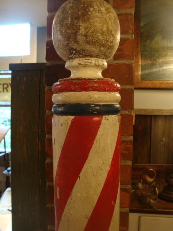 American 5ft Polychromatic Painted Barber Pole