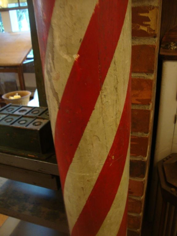 5ft Polychromatic Painted Barber Pole In Good Condition In Surrey, BC
