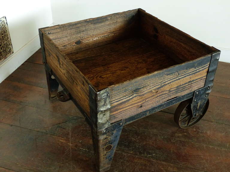 20th Century Industrial Cart Coffee Table