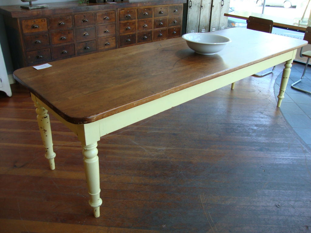 Pine 9 ft harvest table at 1stDibs pine harvest table, harvest table