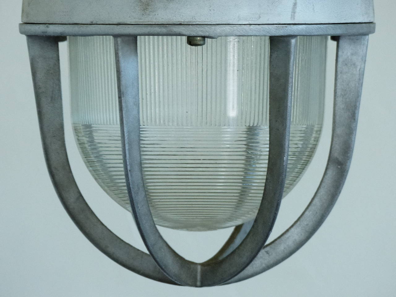 Large Crouse Hinds Vapor Proof Industrial Pendants In Good Condition In Surrey, BC