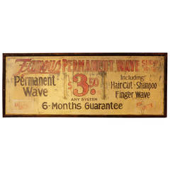 20th Century Vintage Hair Saloon or Barber Metal Sign
