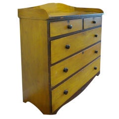 Antique Pine chest of drawers in original paint