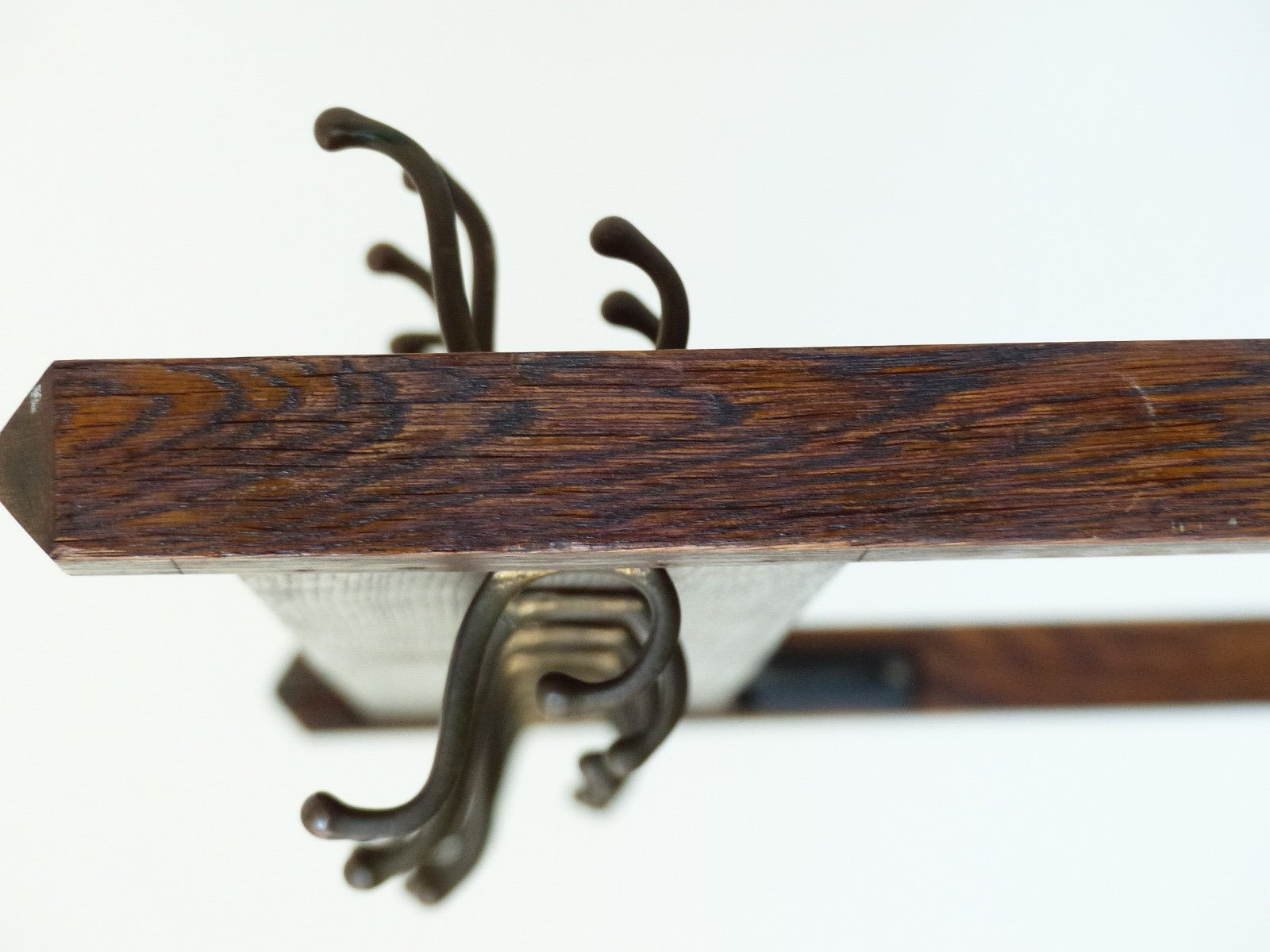 Oak Rolling Hotel Coat Rack In Fair Condition In Surrey, BC