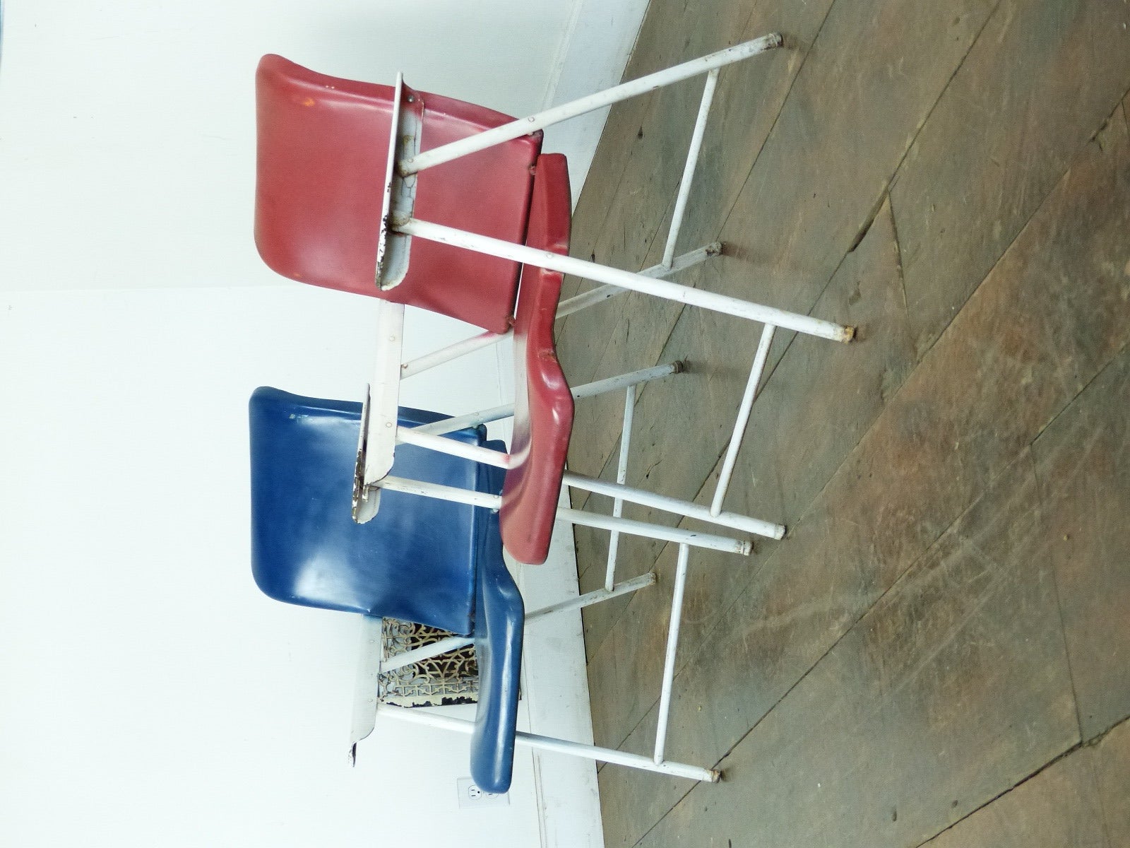 Hard to find, Samson steel folding chairs designed by Russell Wright.

Set of 6 available