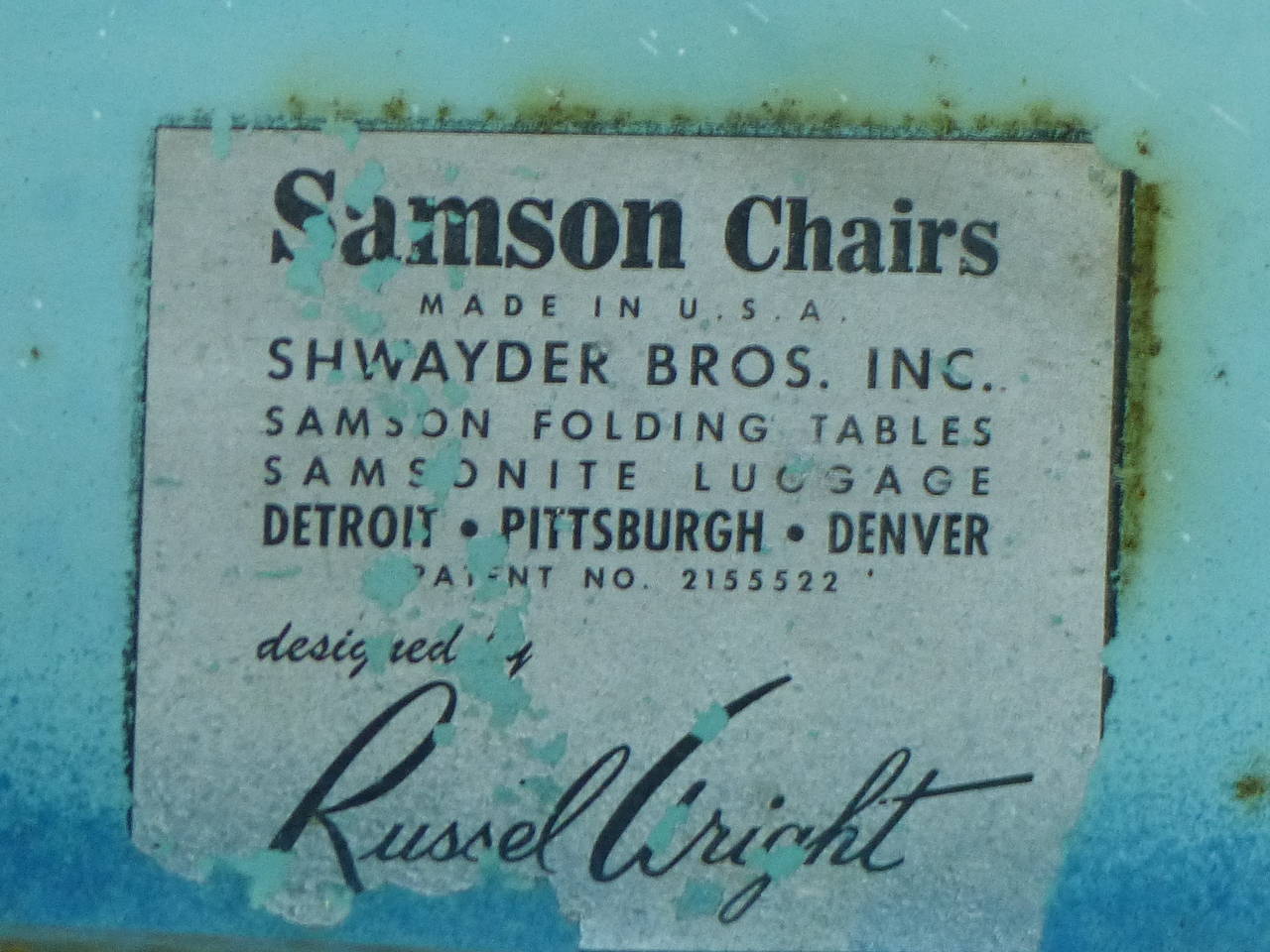 Russell Wright Folding Garden Chairs In Fair Condition In Surrey, BC