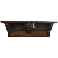 Antique Large Oak Shelf