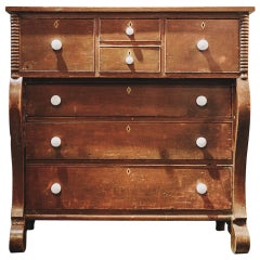 Antique 19th Century Pine Empire-Style Chest of Drawers