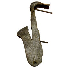 Antique Metal Sax Sign