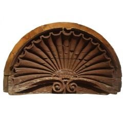 Painted wooden architectural fan