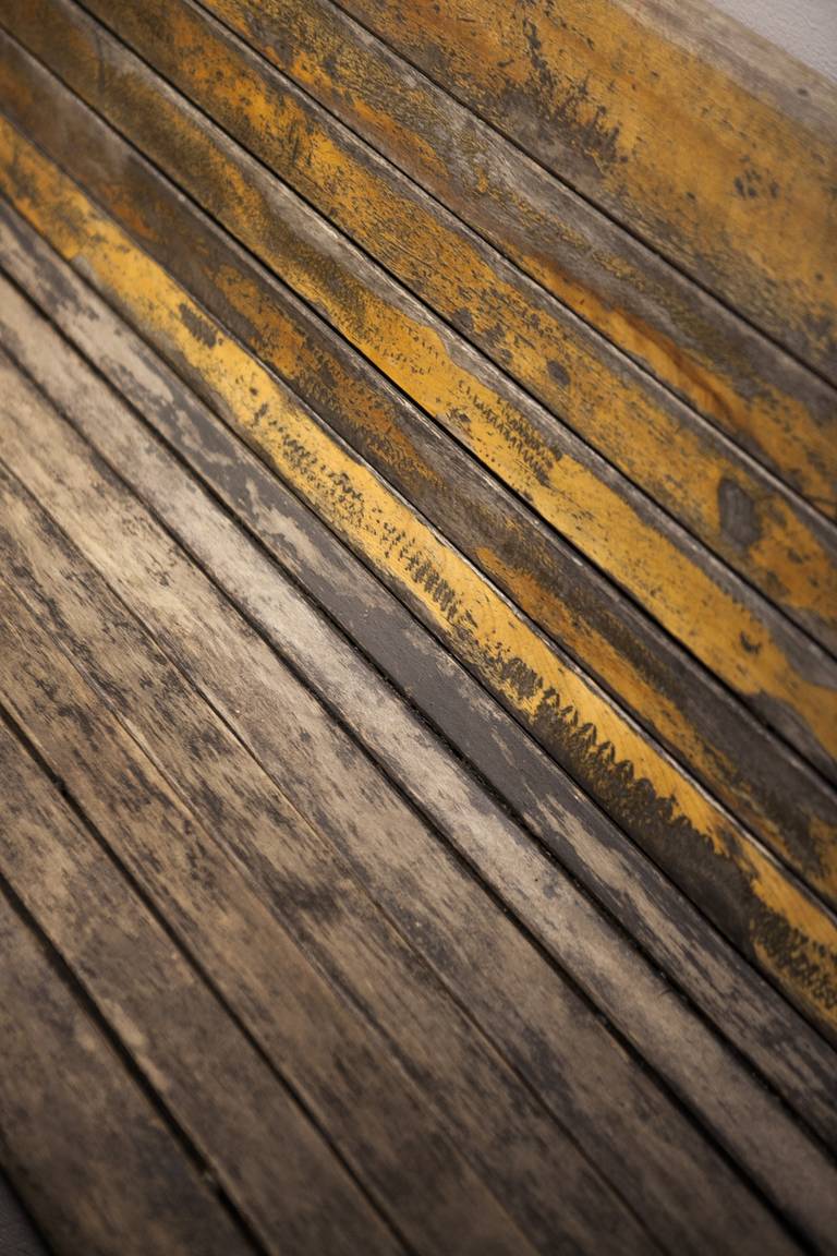 vintage train station bench