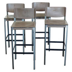 Set of four bar Stools by Matteo Grassi