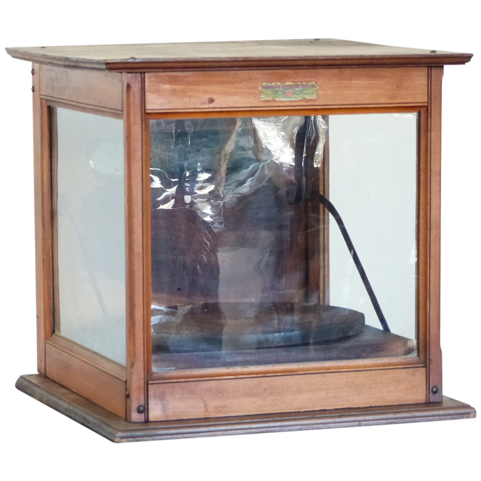 1930 Antique Merchantile store cheese cutter display cabinet