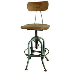 Vintage Industrial Adjustable Toledo Stool