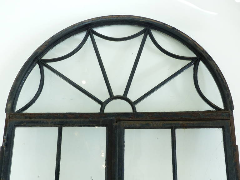 19th Century Large Steel and Cast Iron Decorative Doors from a Conservatory In Good Condition In Surrey, BC