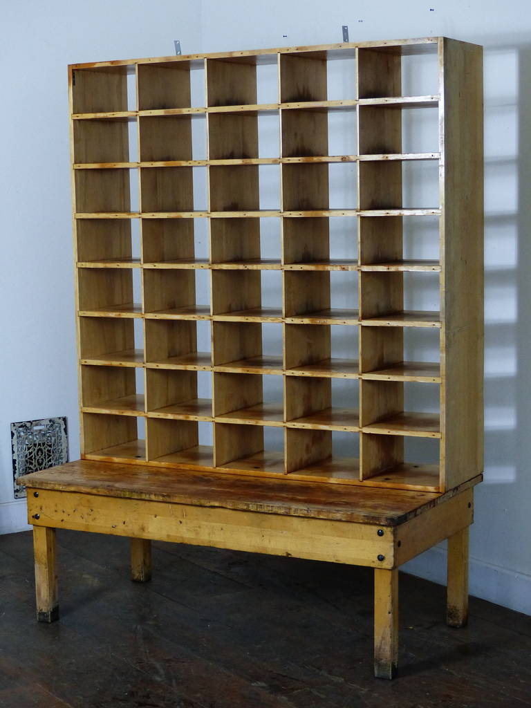 Solid maple sorting desk