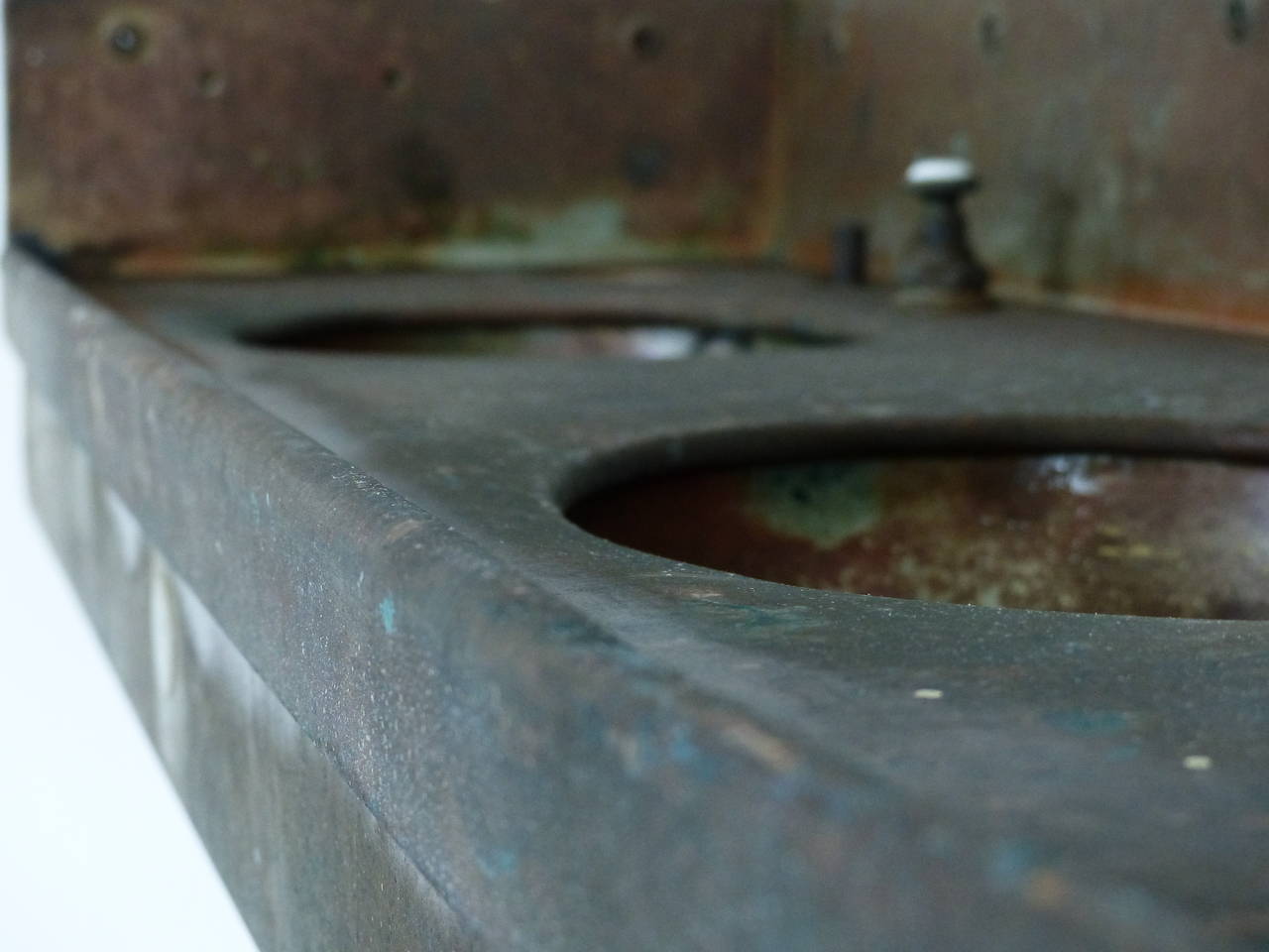Metal 19th Century Copper Sink from a Rail Car