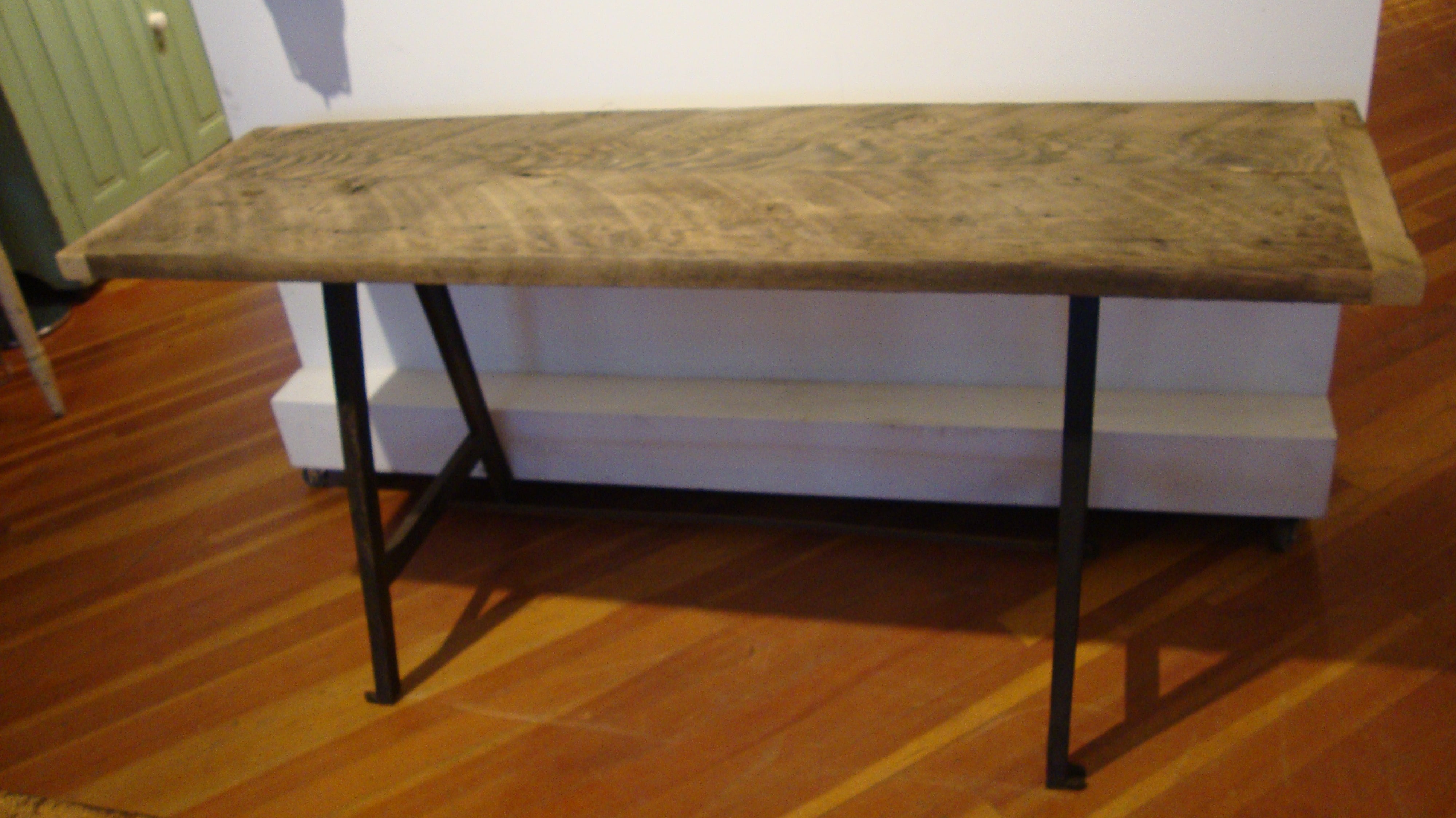 Raw wood Console Table at 1stDibs raw wood entry table