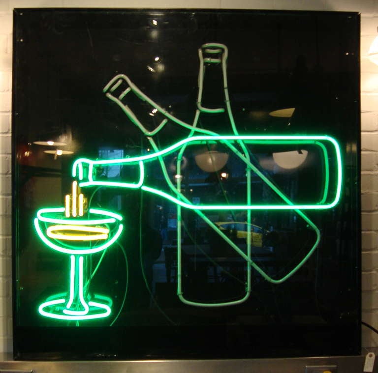 moving neon sign