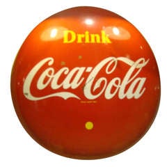 Vintage Four Foot Coke Button