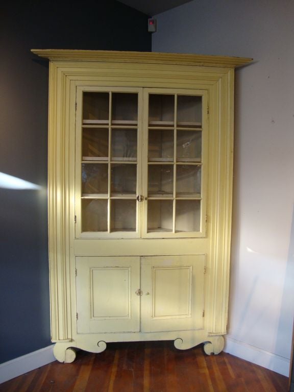 Painted Corner Cupboard