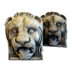 Terra Cotta Lions Heads