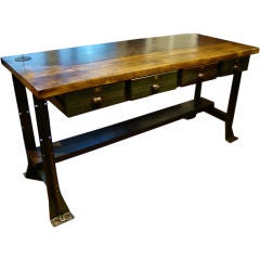 Early Vintage Industrial Work Table
