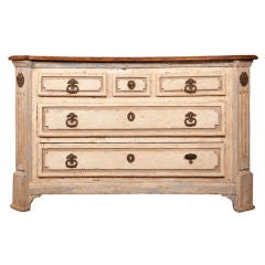 Large french painted commode