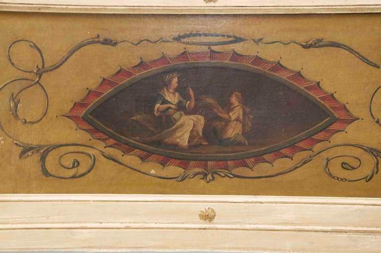 Louis XVI Boiserie with elegant scene For Sale