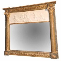 Neoclassical overmantle French Mirror