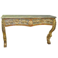 Vintage Italian carved console