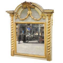 Antique Baroque painted italian mirror