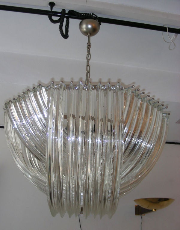 Murano chandelier in white cristal