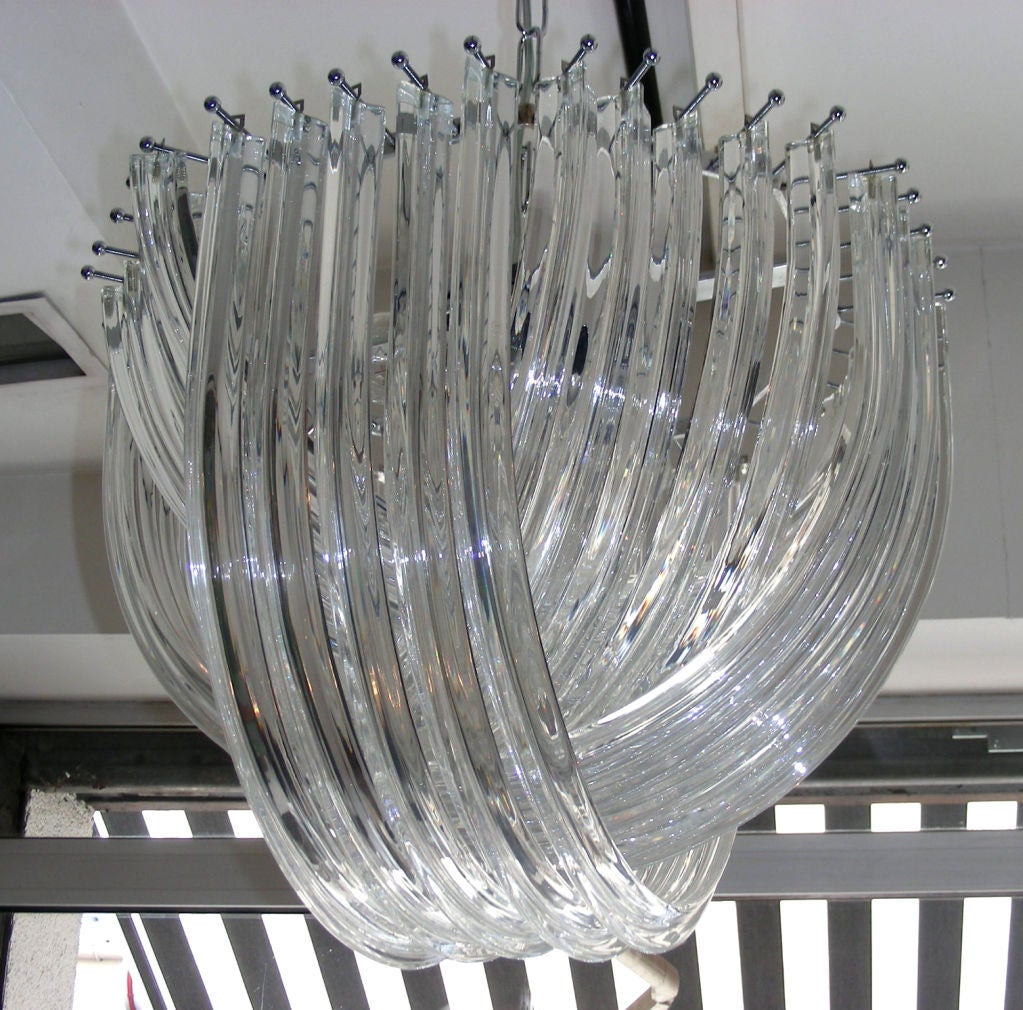 Murano chandelier in white cristal