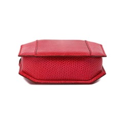 Hermes Sac A Poudrier Bougainvillea Lizard with Palladium Clutch