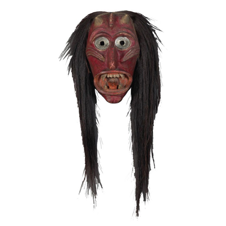 Rare Devil False Face Mask For Sale