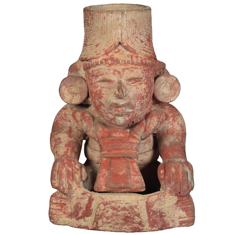 Zapotec Ceramic Urn For Sale