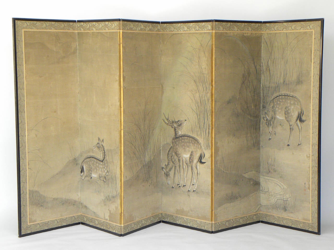 Six-panel screen from Japan, Kano School 19th century.