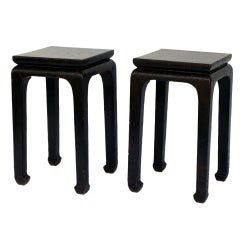 Elm Black Lacquered Plant Stand - HA 413