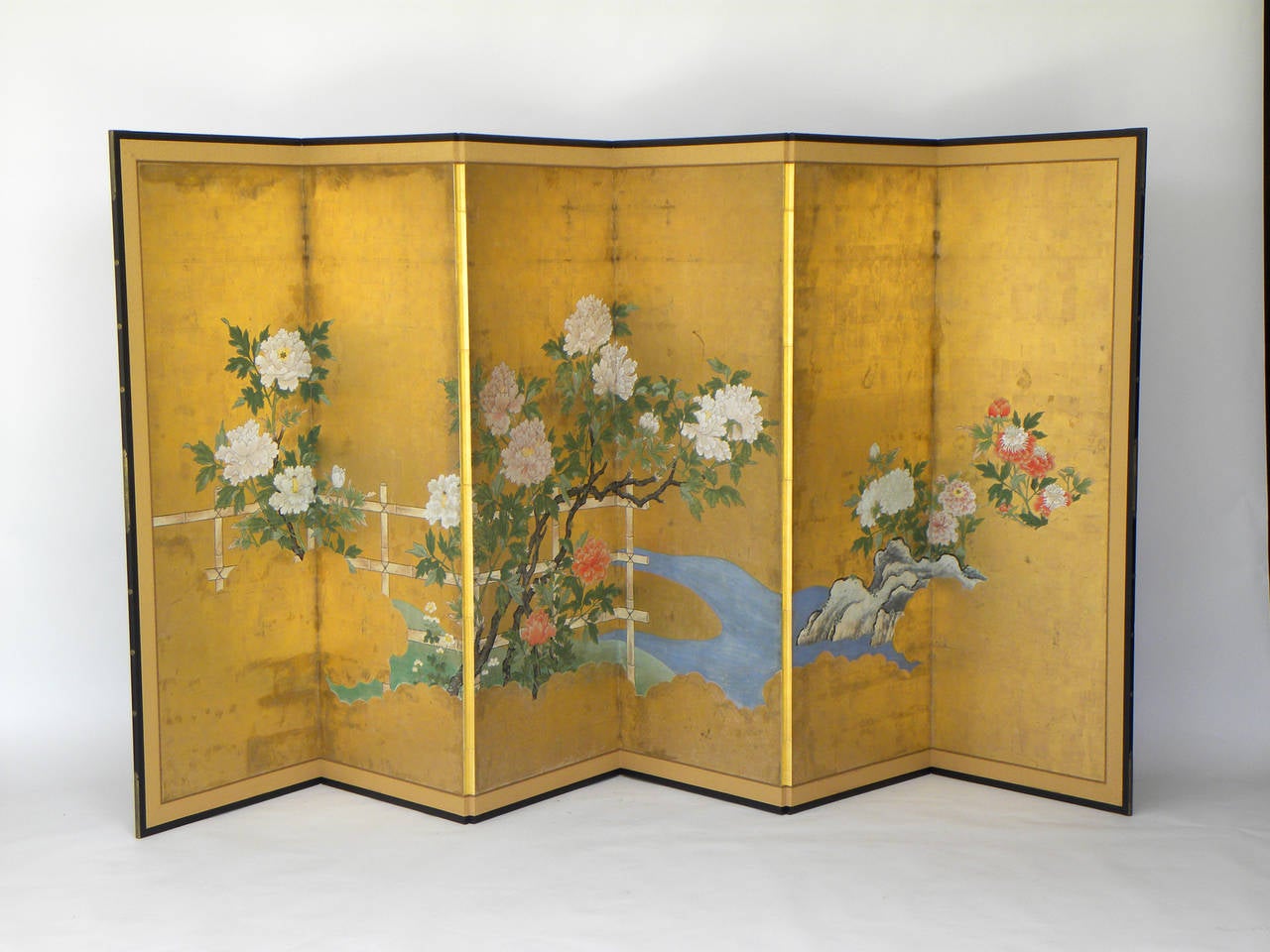 Six-panel screen from Japan, Kano School, circa 1750.