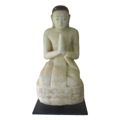 Large Burmese Alabaster Seated Disciple, TW 201 B