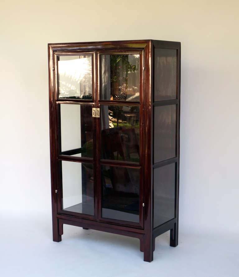 Elm Cabinet with Glass Doors, HA 100